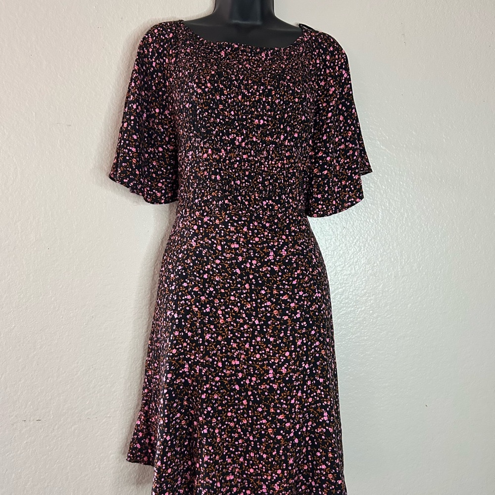 Free people Floral Black and Pink Women's Dress